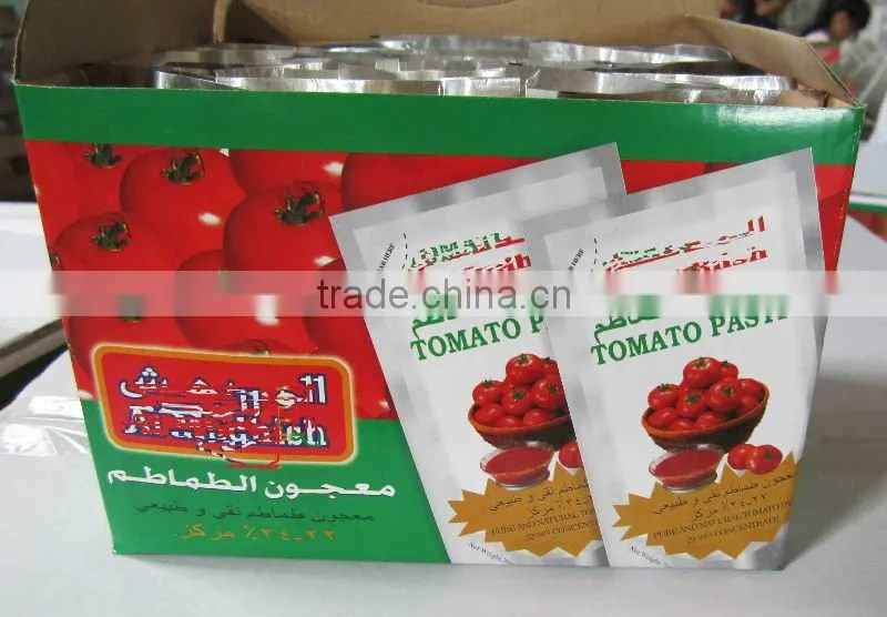 tomato paste in standing pouch