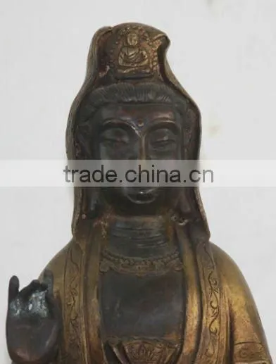 Chinese Antique Copper Standing Avalokiteshvara