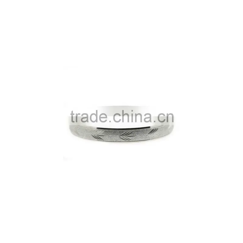 Stainless steel bangle wholesale plain engraved round bracelet