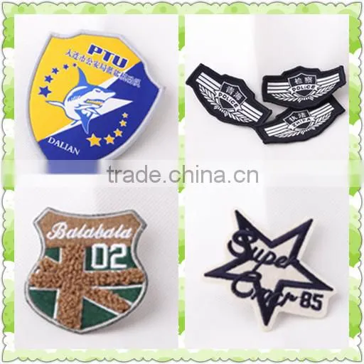 2015 Professional custom large 3d embroidered patch
