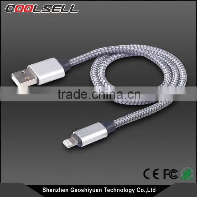 MFi certified nylon braided 8pin C48 durable cable for Apple iPhone7/6/6s/6 from MFi approved factory