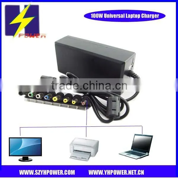 Manual universal ac adapter 100W with USB 5V 1A