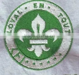 cheap custom promotion round shape embroidered patches for clothing