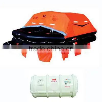 6 to 25 persons Throw-over Inflatable Life Raft For Fishing Boat