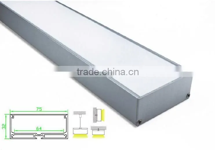 75mm*32mm aluminum profile led light rigid bar