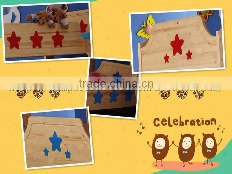 wooden children's bunk bed