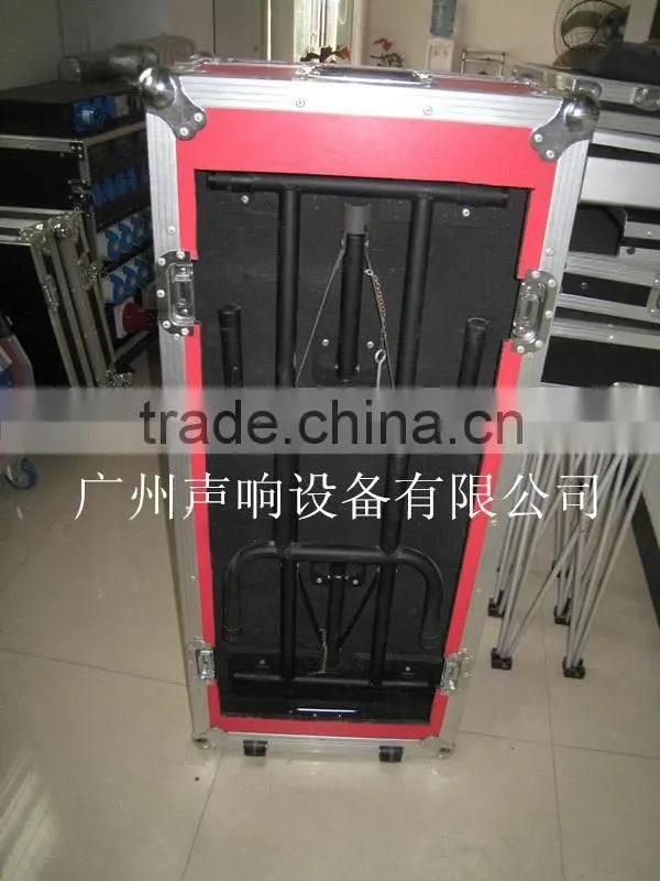 Aluminum DJ flight case with stand