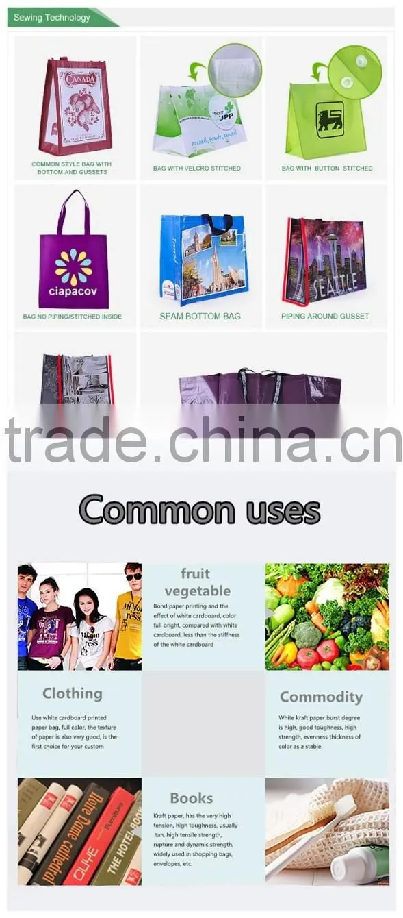 non-woven handle shopping bags button closure with silk printing