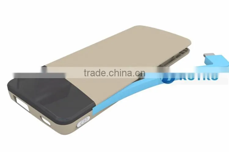 The Cheapest Portable Backup Battery Charger Build in Micro Cable 5600mah Mobile Power Bank Charger