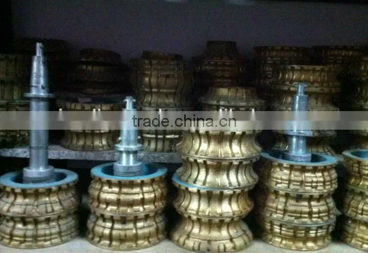 Full bullnose sintered diamond profile wheel for long-working