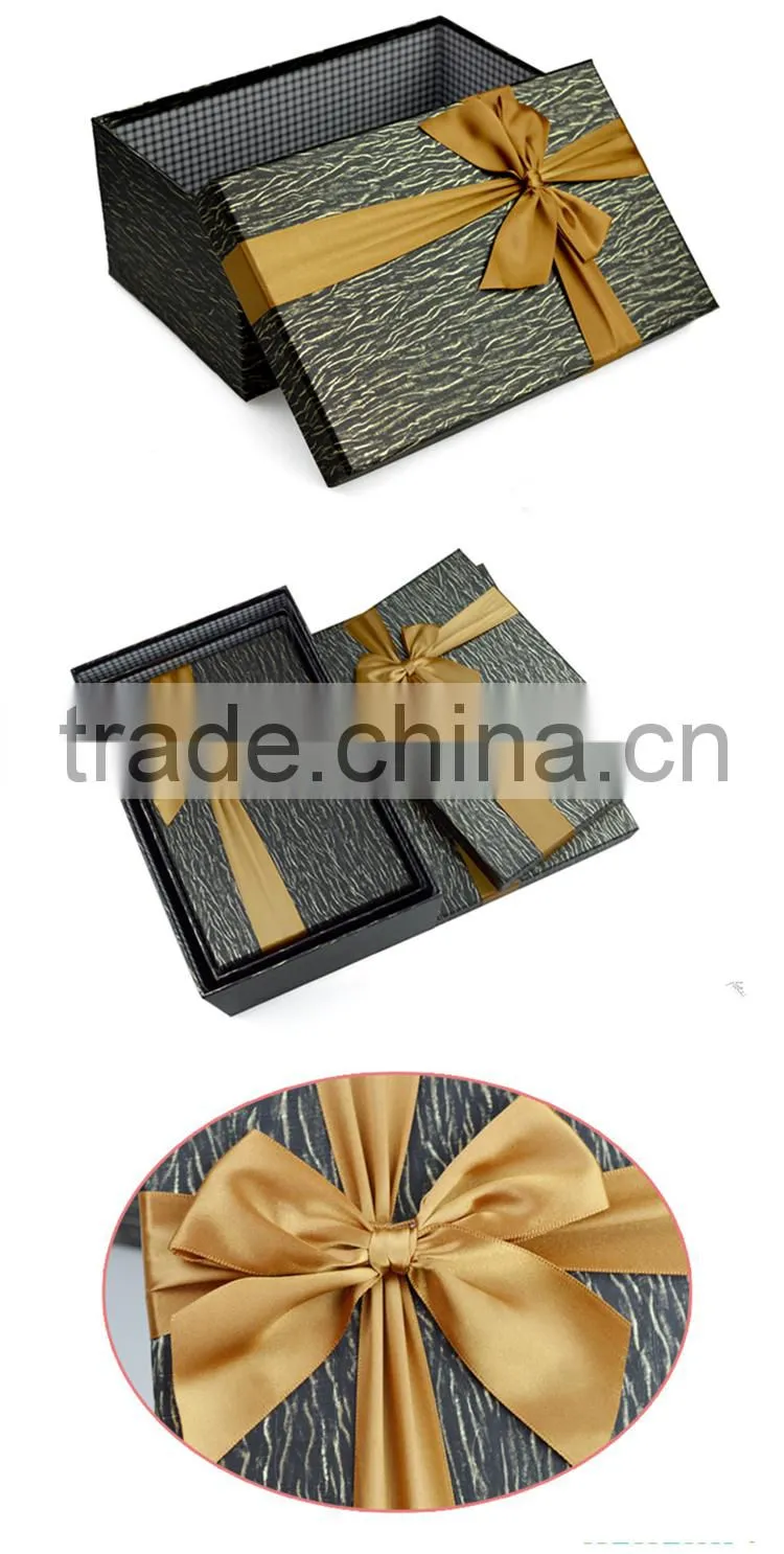 Custom Logo Printed Black Decorative Cardboard Gift Boxes