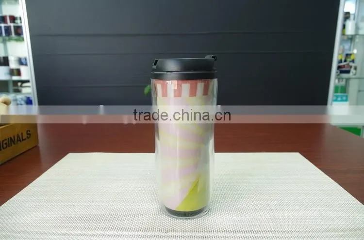 Popular promotional gift PP and PS color changing magic travel tumbler