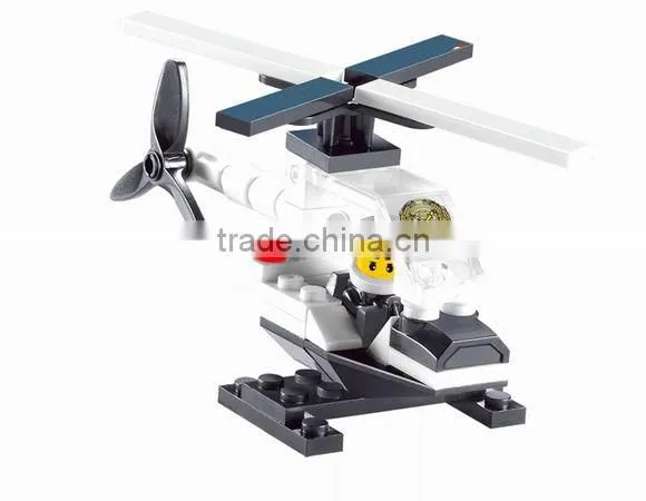 airplane hot sale police helicoper block toy
