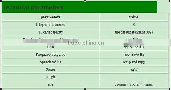 New 8 Line Voice Telephone Recorder/phone chip Recorder Voice Recording module