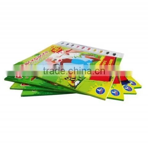 Watercolor coloring child book