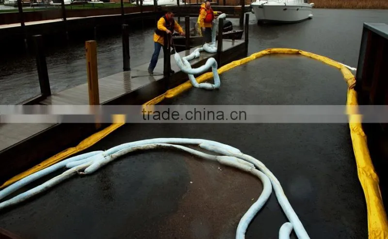 Absorbent Boom For Fast Oil Spill Cleanup