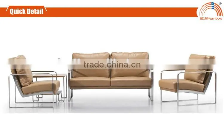 S-42 leather luxury sofa stainless steel fram sofa italy sofa