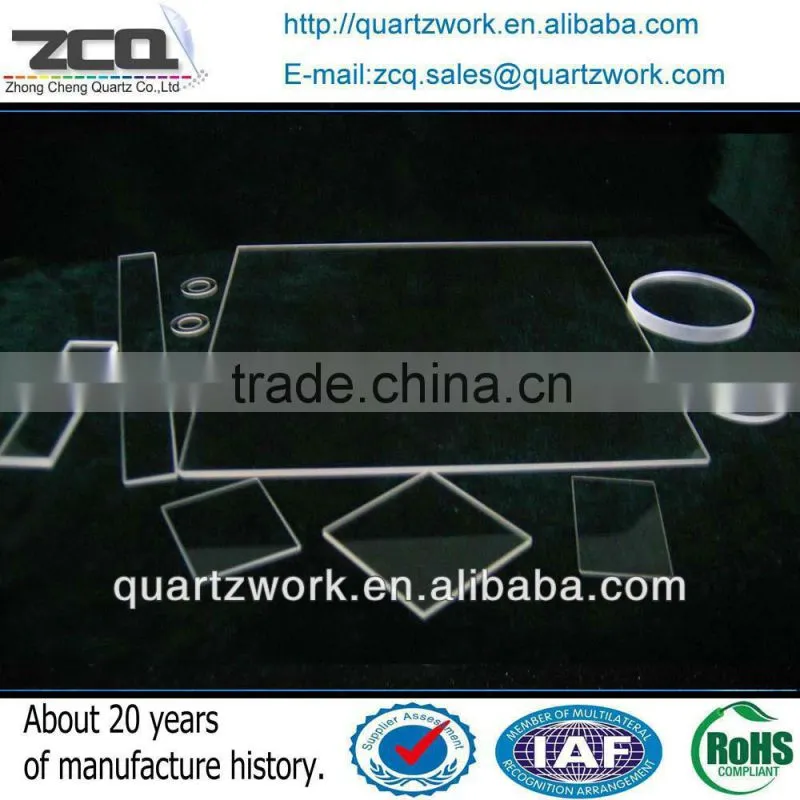 Low Factory Price Clear Quartz Glass Substrate /Wafer Manufacturer