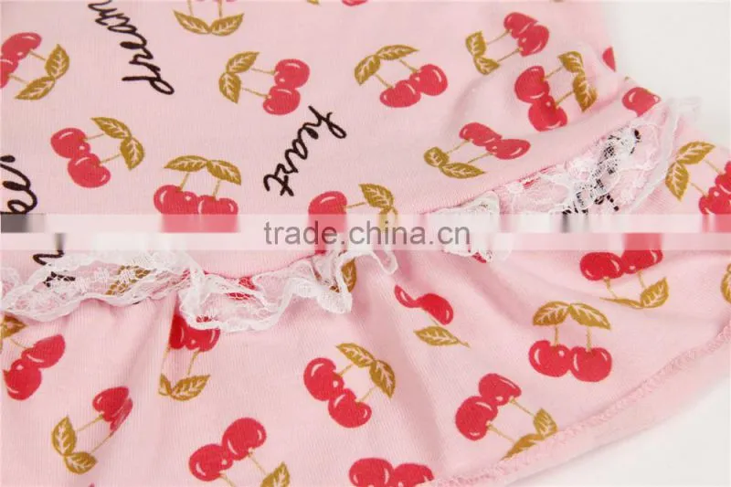 Cute Cherry Design high Quality Female small dog clothes made in china
