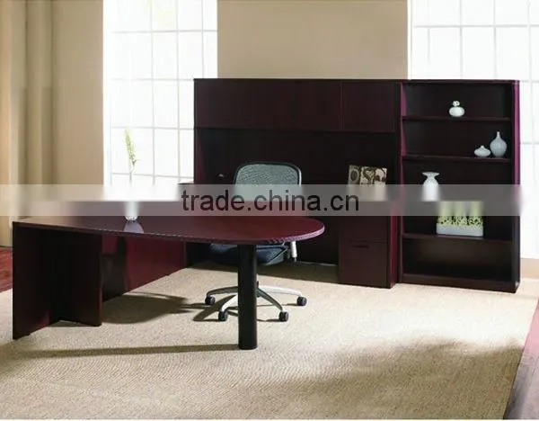 modular hot sale bowfront open executive office table melamine office table