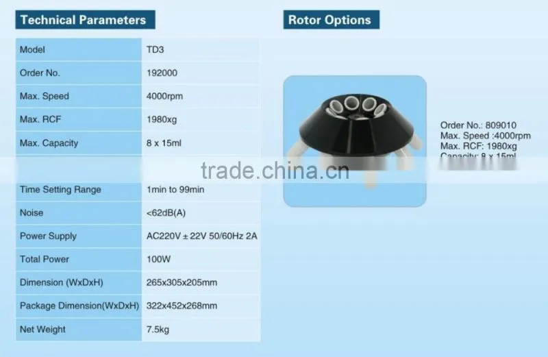 TD3 Table-top Low-speed Centrifuge