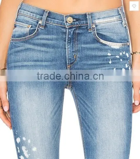 Zesen Garment New Model Dyed Skinny Jeans for Lady