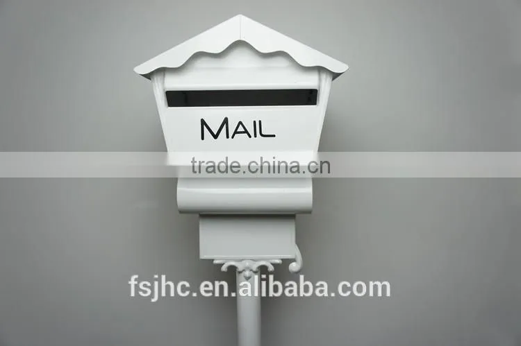 Foshan JHC-1023B Post Mounted Aluminum Mailbox/Decorative Letterbox/House Design Standing Postbox For Garden