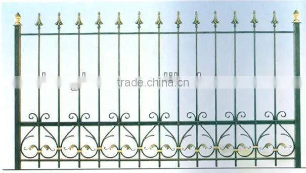 2014 Top-selling hand forged modern iron fence design