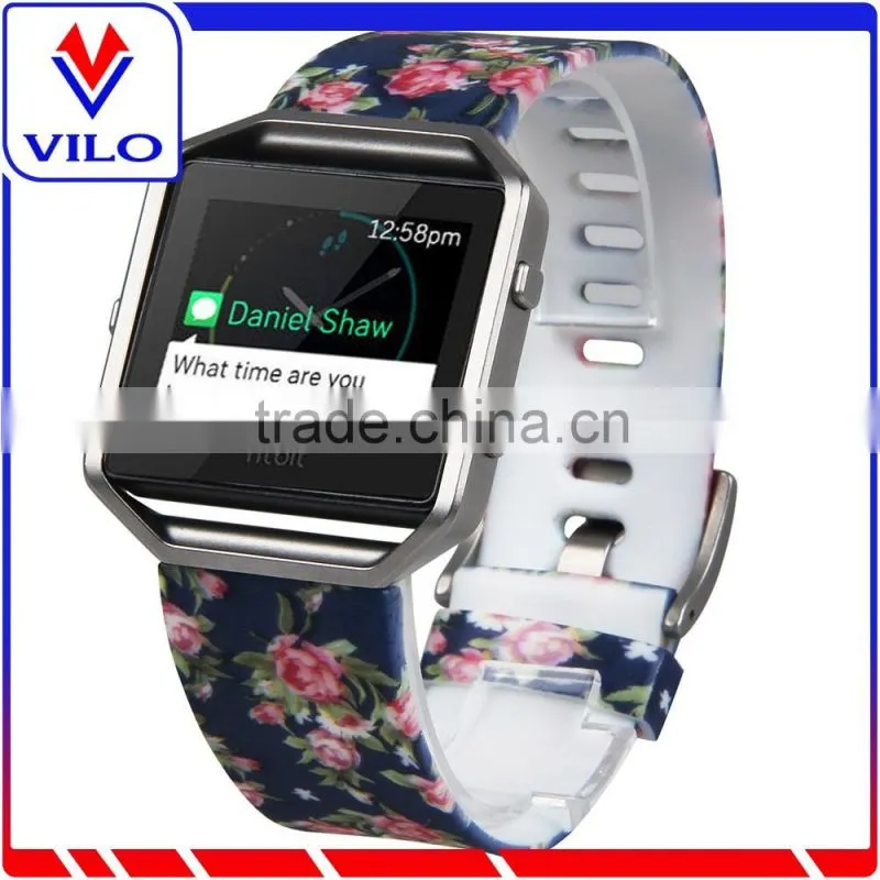 Fashion Design Rubber Watch Strap Wrist Band For Fitbit Blaze, For Fitbit Blaze Silicone Watch Band