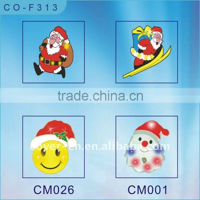 Newest promotional gifts, Heart shaped LED Badge with Pin