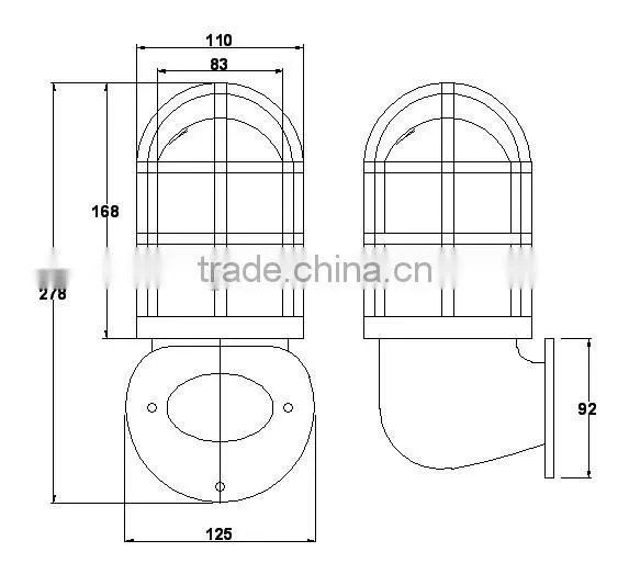 110v E27 Casted Brass Outdoor Old Landscape Light