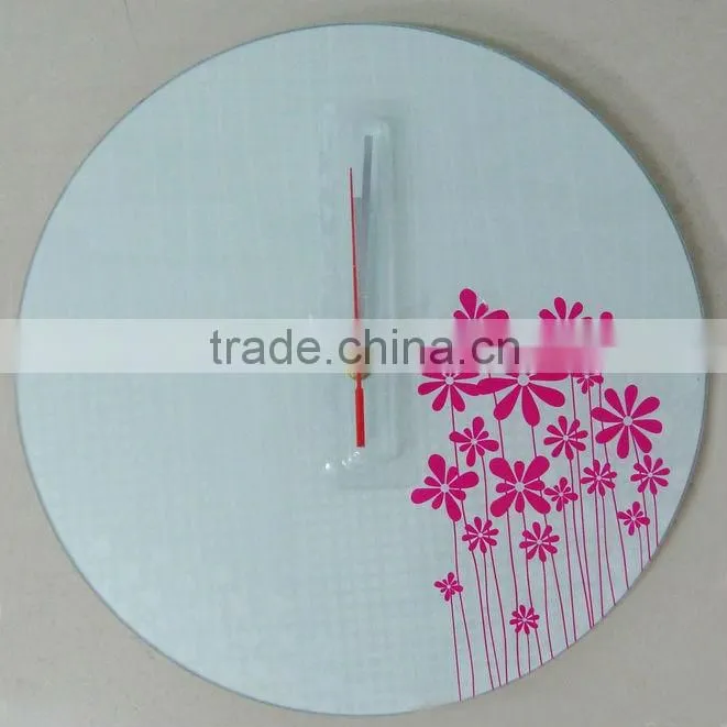Glass wall clock, fashion wall mounted clock, decorative wall clock