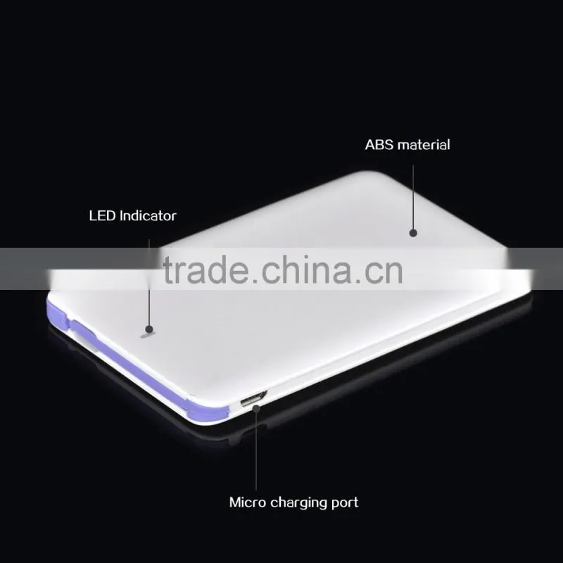 (High Performance) Credit Card Sized Power Bank Wallet Power Bank 2500mah Portable power bank