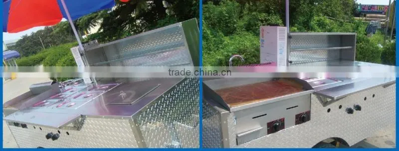 HD-21 fiber glass hot dog cart pearl pannel hot dog cart hot dog cart for USA standard