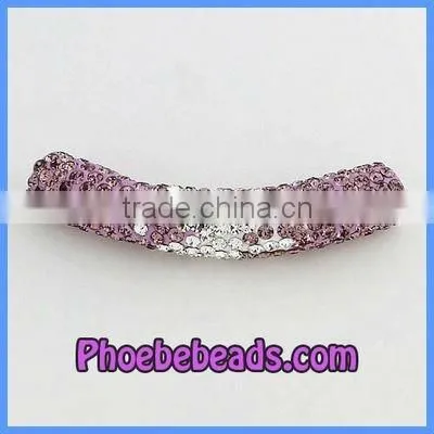 Wholesale Black Pave Bead Crystal Bar For Bracelet CTB-009