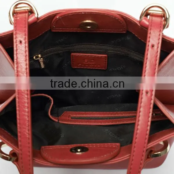 Multipurpose leather bag convert to a backpack from a shoulder bag