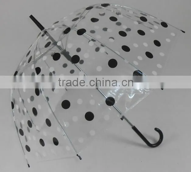 2015 dome shape dot print best selling POE umbrella