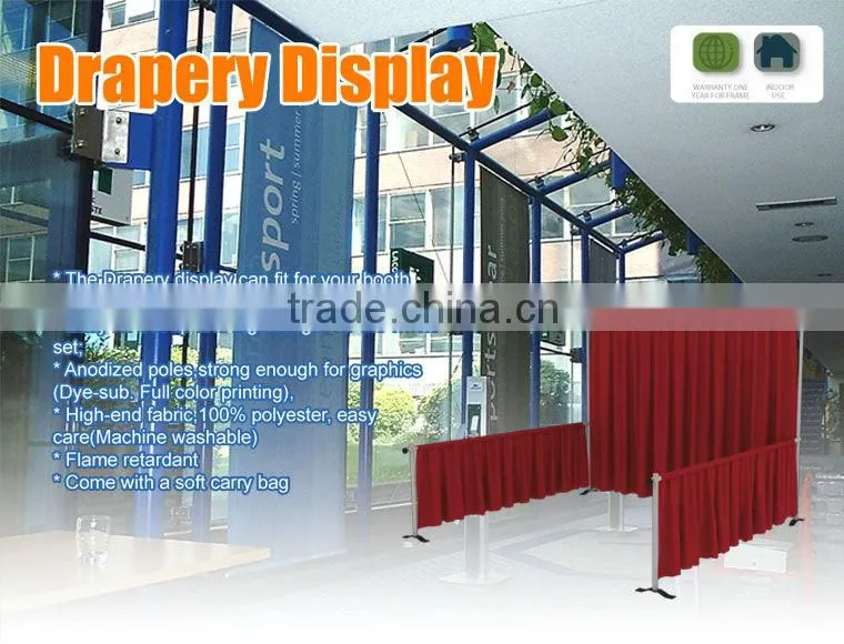 10ft Aluminum Portable quick Show Fabric back drop Folding Booth Displays