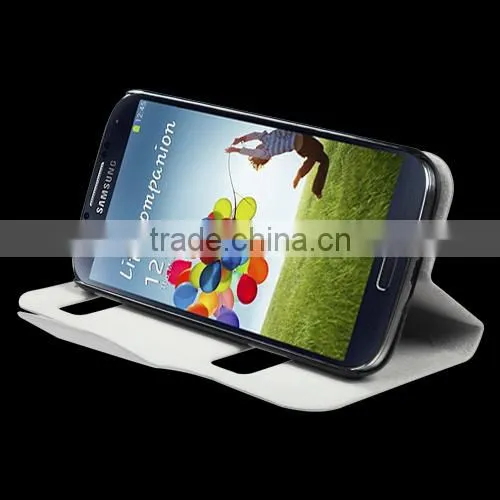 new style leather flip case cover for samsung galaxy S4