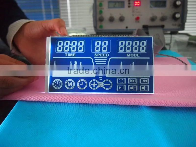 gray China manufacture 7 segment 6digit lcd display