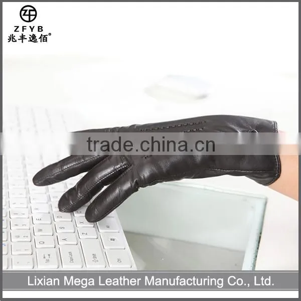 2016 new design driving Leather Gloves With Perforated Pattern