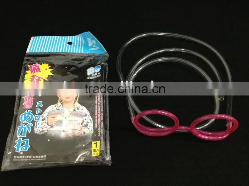 Glasses plastic drinking straws