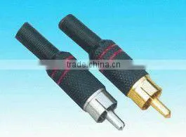 RCA connector brass material nickel plating rohs comliant