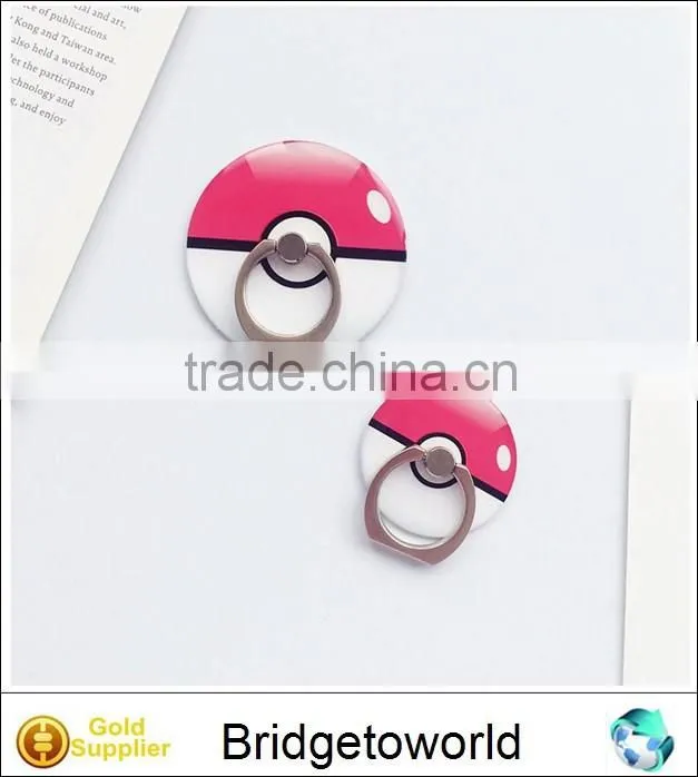 2016 For Pokemon Go Pokeball Cell Phone Holder Support Finger Ring 360 Degree Remove Pocket Monsters Mobile Phone Stand