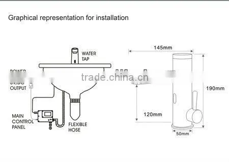 high quality automatic sensor waterfall faucet/tap