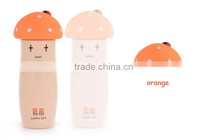 originality convenient mushroom promotional water bottles double wall vacuum flask