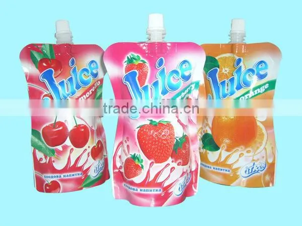 High quality drink pouch with spout liquid pouches
