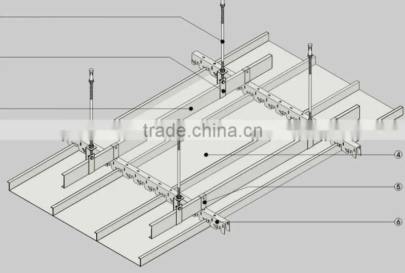 2010 new H-shaped strip ceiling board