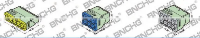 2016 new design equivalent wago 2273-204 4pin connector cable for cctv camera cable in stock