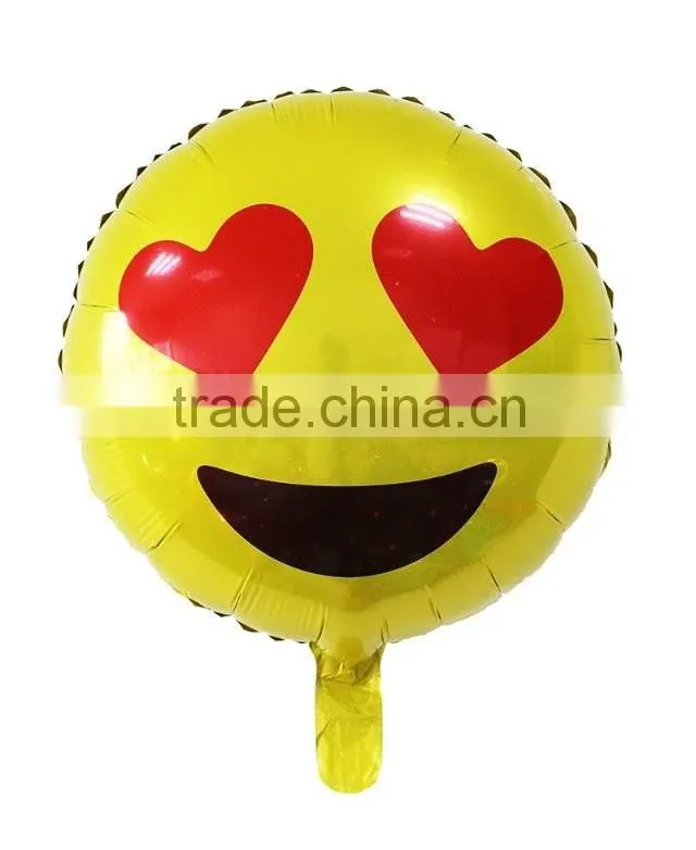 2016 Whosale Inflatable Advertising Printed Emoji Foil Balloon For Party